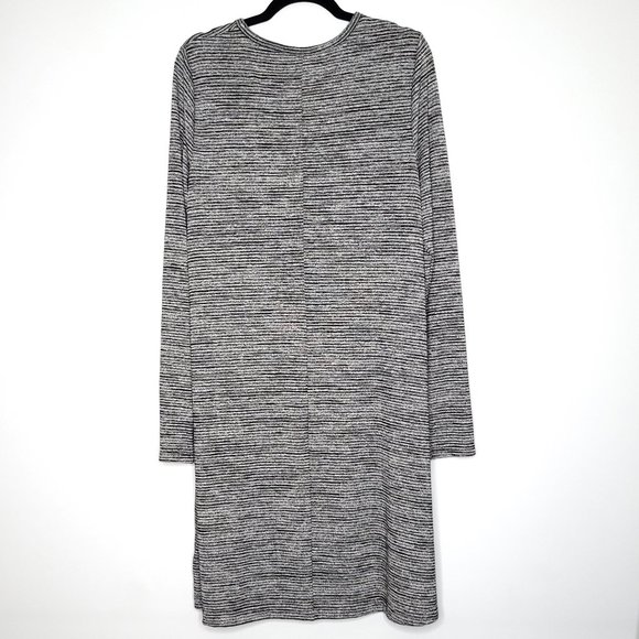 GAP Soft Spun Heather Grey Long Sleeve Swing Dress - Picture 3 of 10